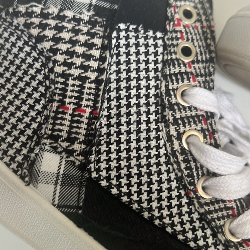 True Craft Black And White Patchwork Hightop Snea… - image 3